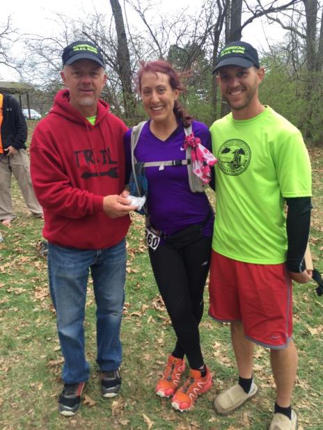 Eric and Rich, only the best race directors ever, handing me my finisher award.